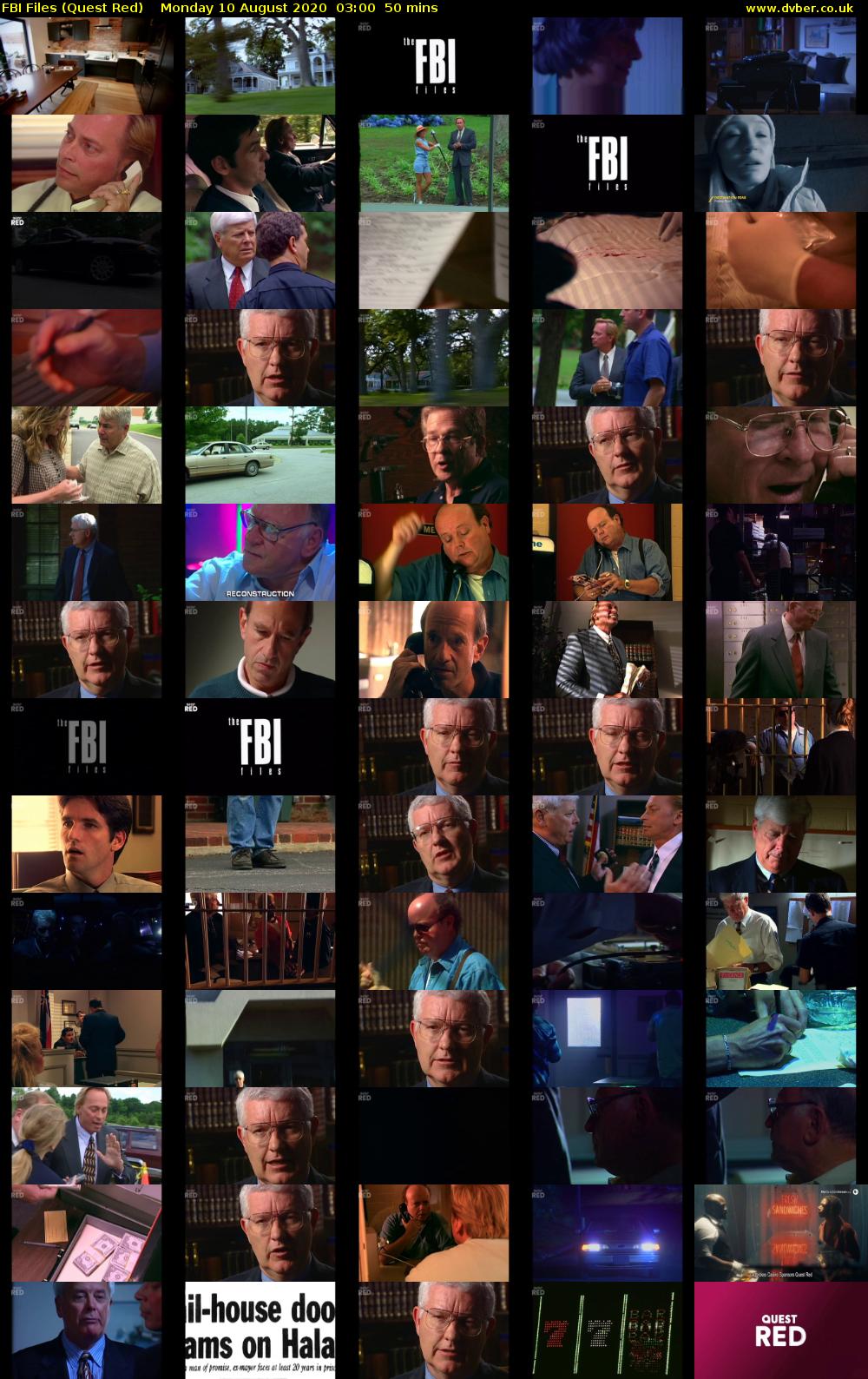 FBI Files (Quest Red) Monday 10 August 2020 03:00 - 03:50