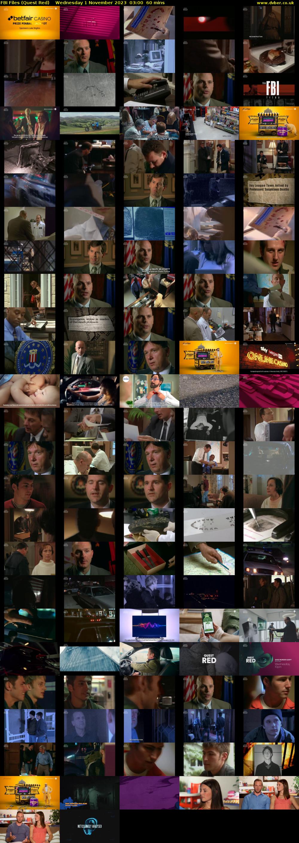 FBI Files (Quest Red) Wednesday 1 November 2023 03:00 - 04:00