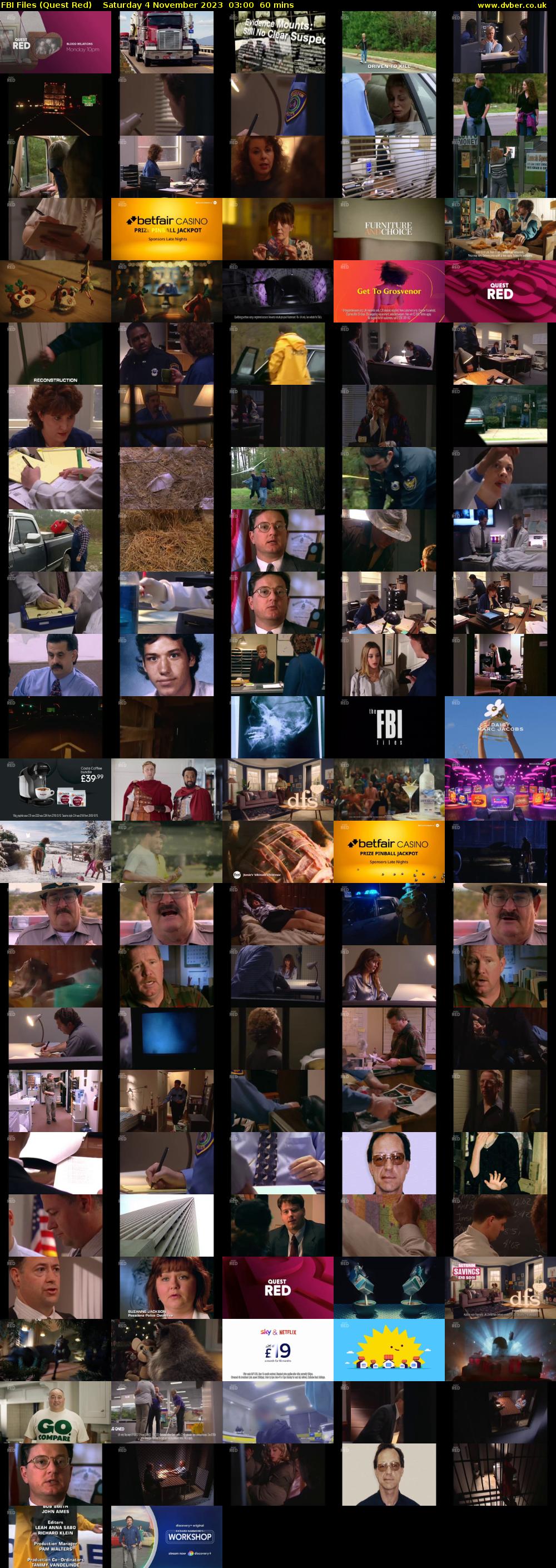 FBI Files (Quest Red) Saturday 4 November 2023 03:00 - 04:00