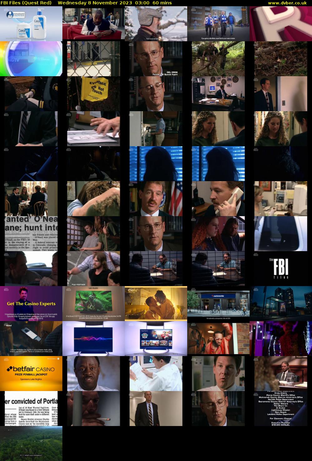 FBI Files (Quest Red) Wednesday 8 November 2023 03:00 - 04:00