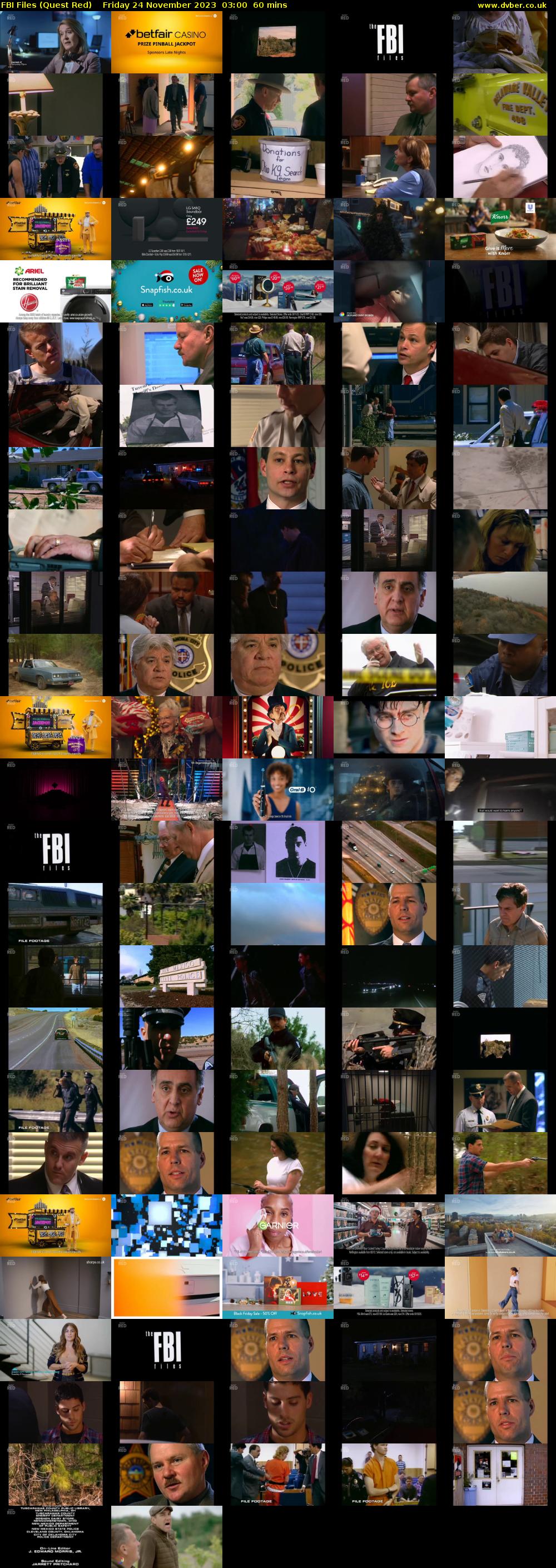 FBI Files (Quest Red) Friday 24 November 2023 03:00 - 04:00