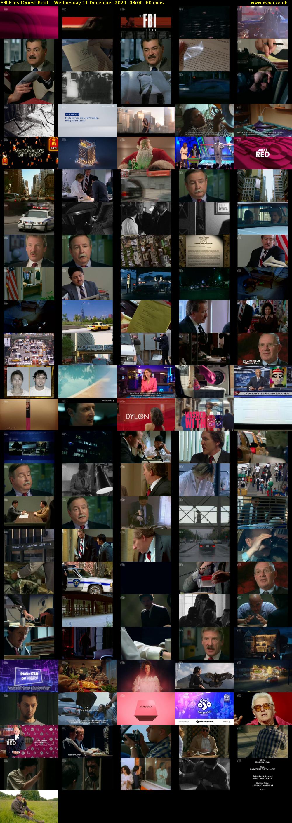 FBI Files (Quest Red) Wednesday 11 December 2024 03:00 - 04:00