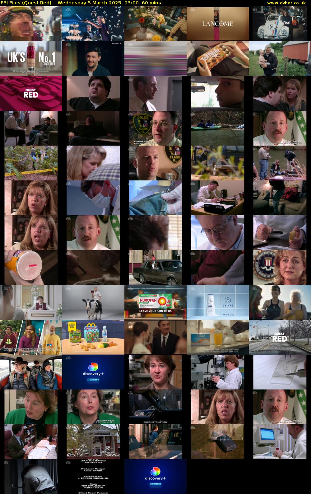 FBI Files (Quest Red) Wednesday 5 March 2025 03:00 - 04:00