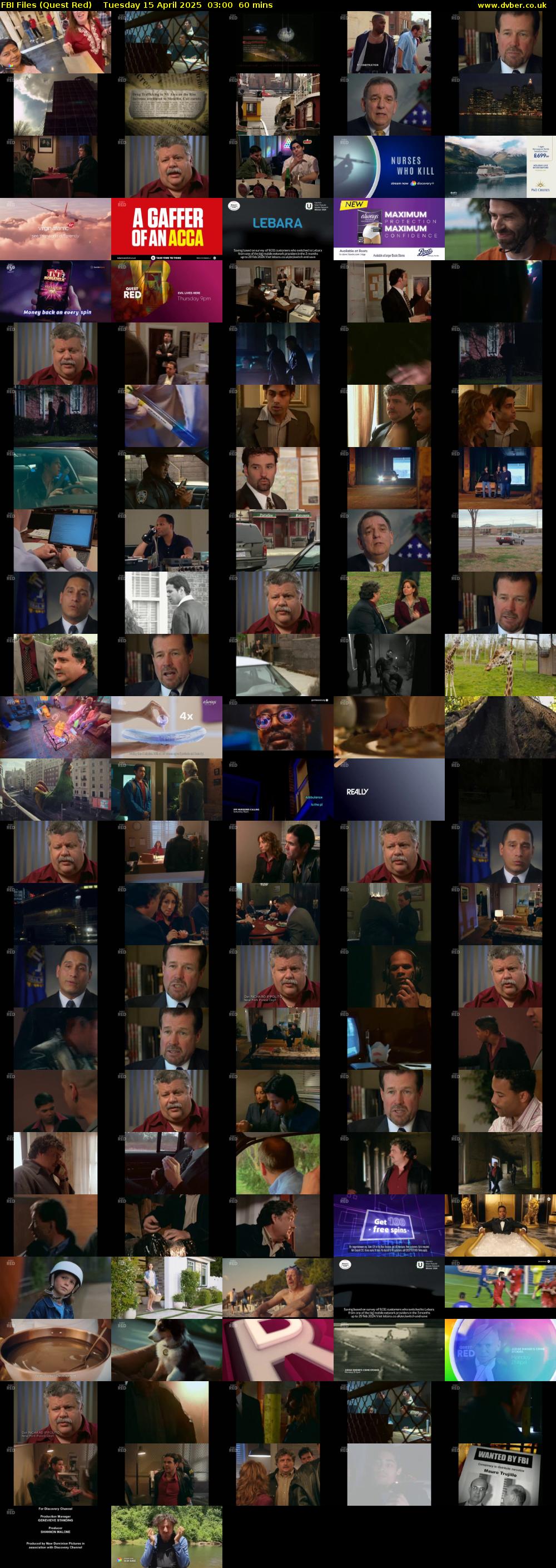 FBI Files (Quest Red) Tuesday 15 April 2025 03:00 - 04:00