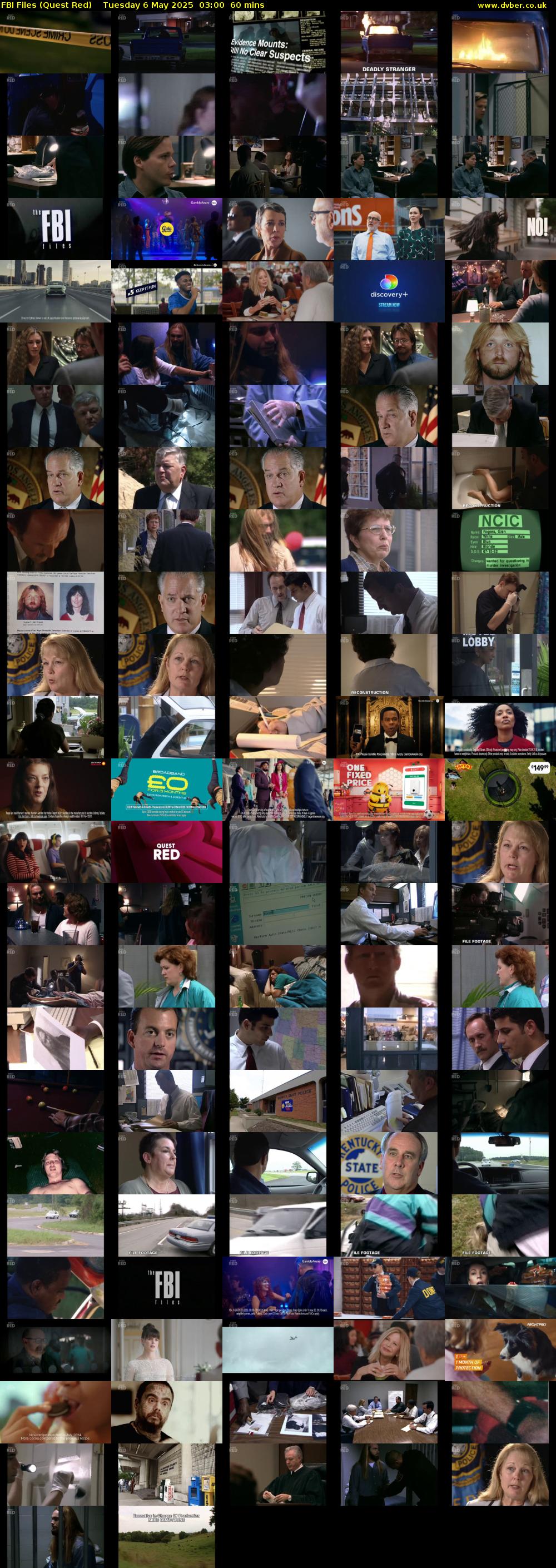 FBI Files (Quest Red) Tuesday 6 May 2025 03:00 - 04:00