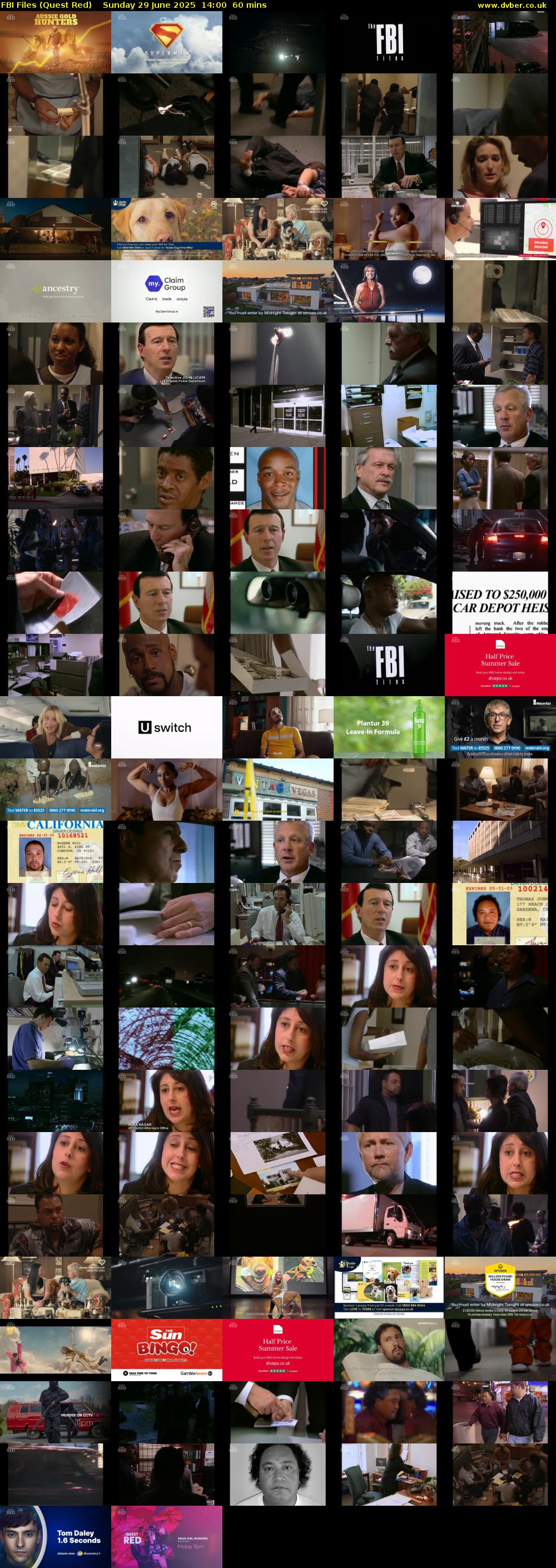 FBI Files (Quest Red) Sunday 29 June 2025 14:00 - 15:00