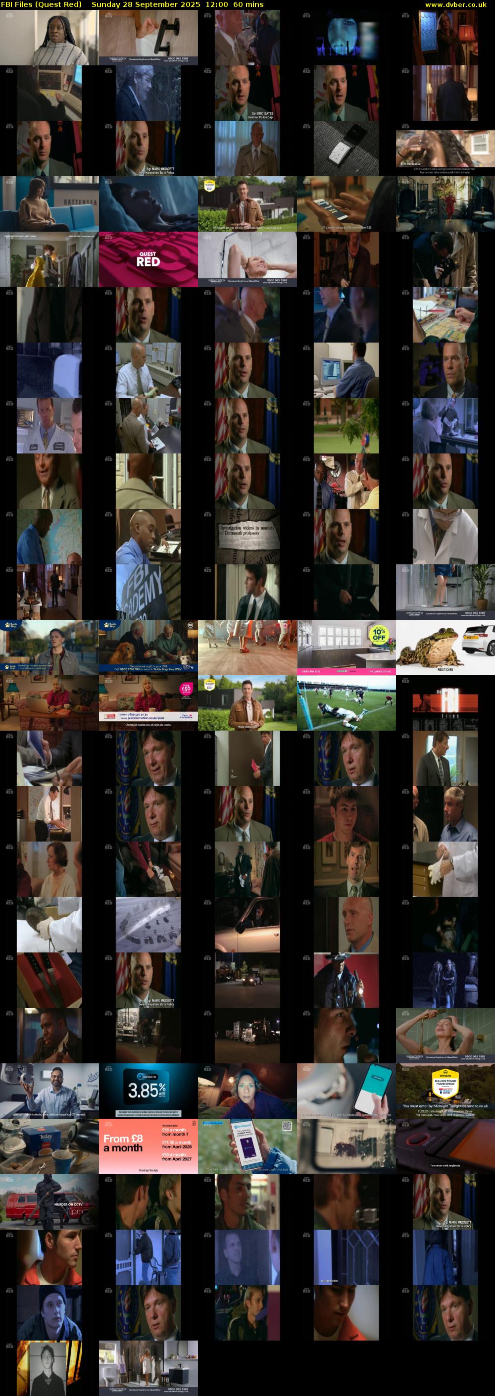 FBI Files (Quest Red) Sunday 28 September 2025 12:00 - 13:00