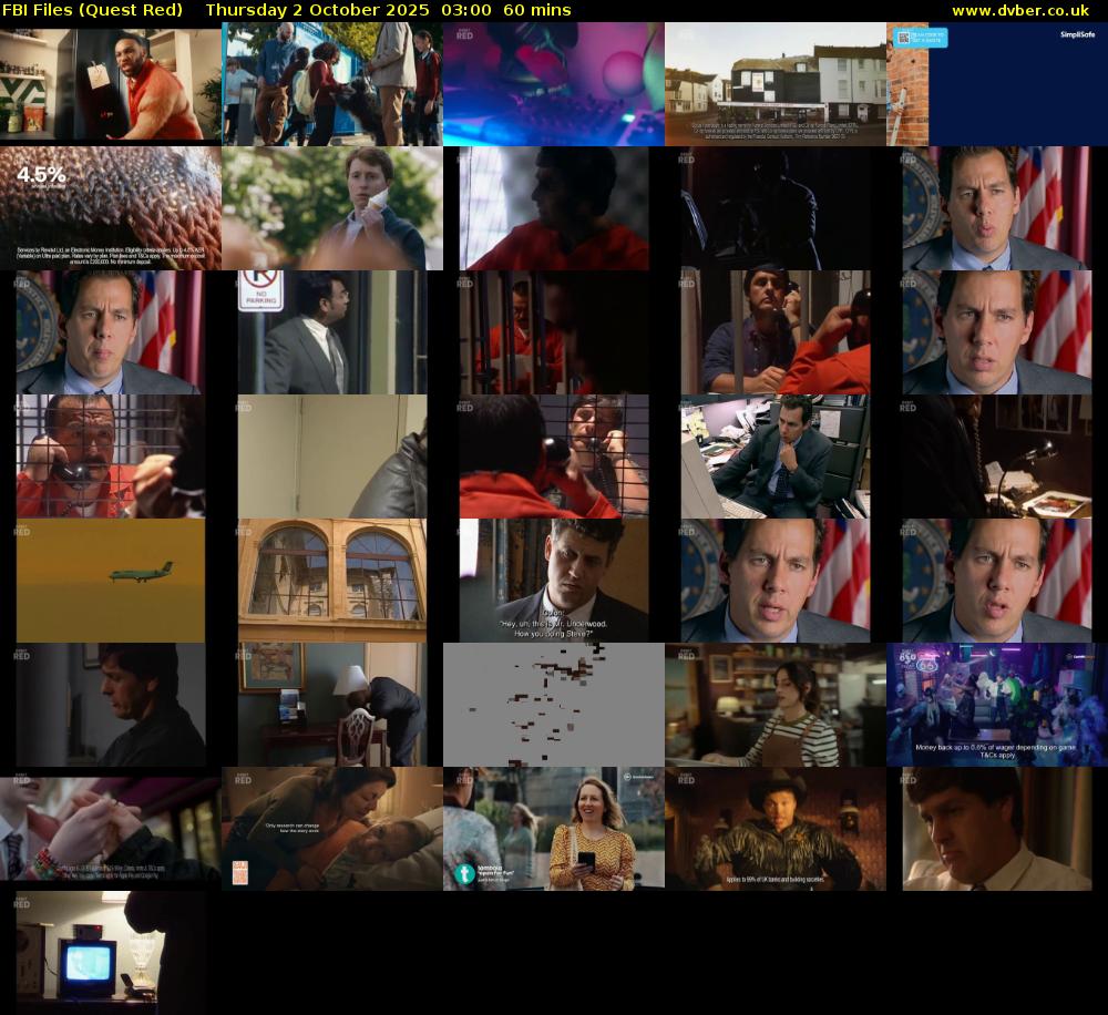FBI Files (Quest Red) Thursday 2 October 2025 03:00 - 04:00