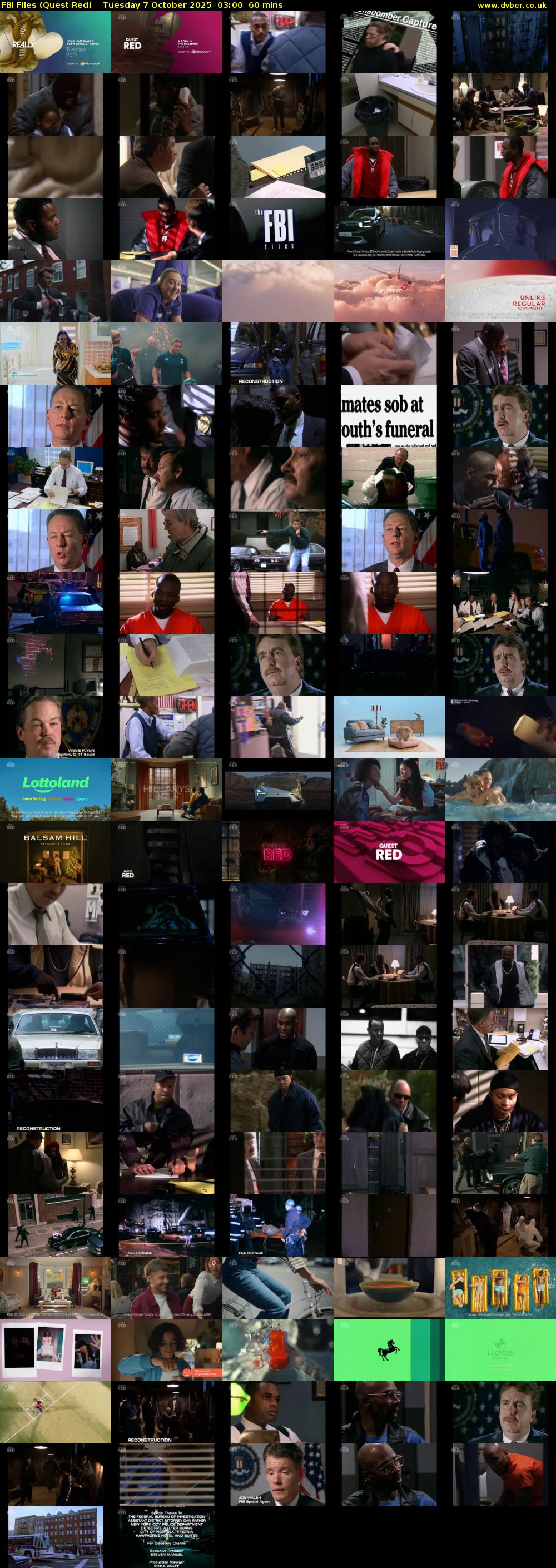 FBI Files (Quest Red) Tuesday 7 October 2025 03:00 - 04:00
