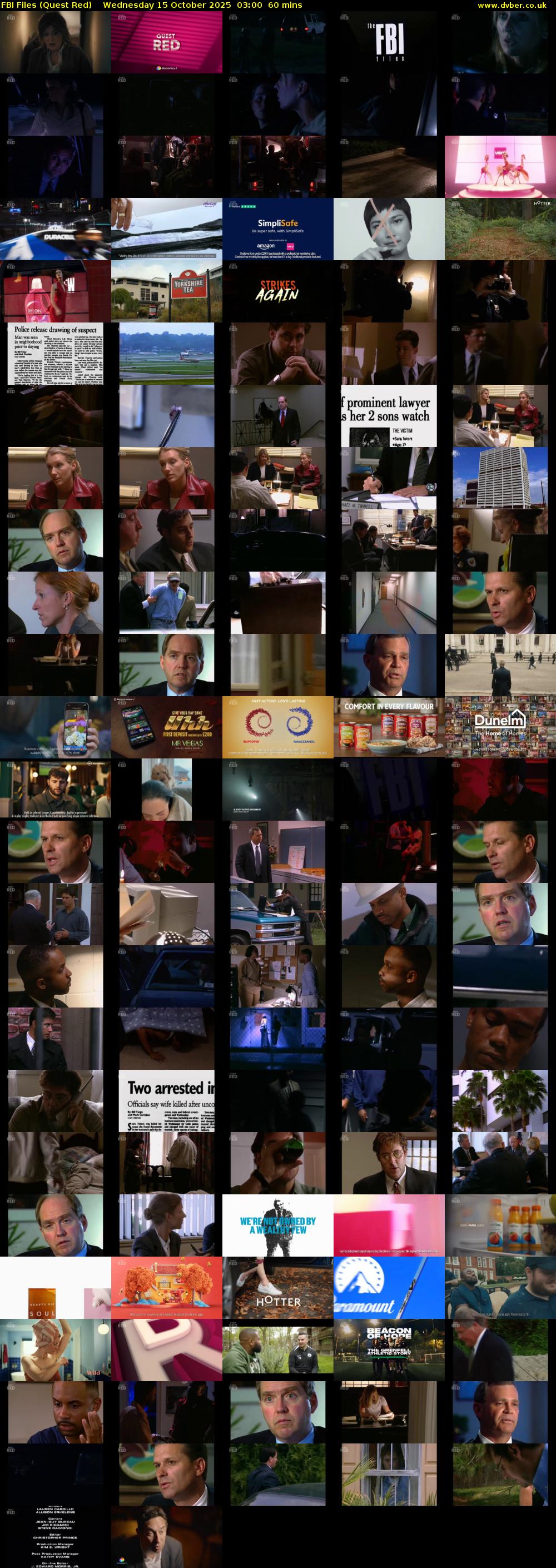 FBI Files (Quest Red) Wednesday 15 October 2025 03:00 - 04:00