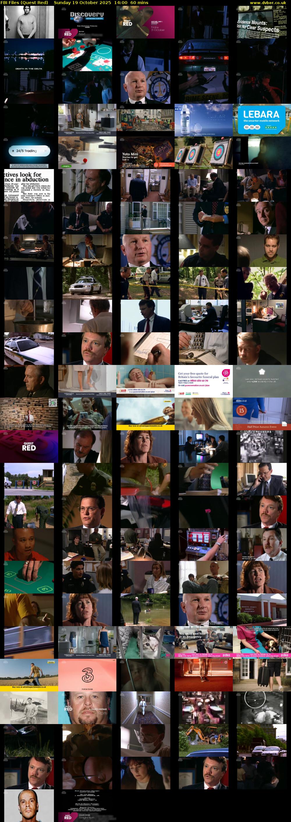 FBI Files (Quest Red) Sunday 19 October 2025 14:00 - 15:00