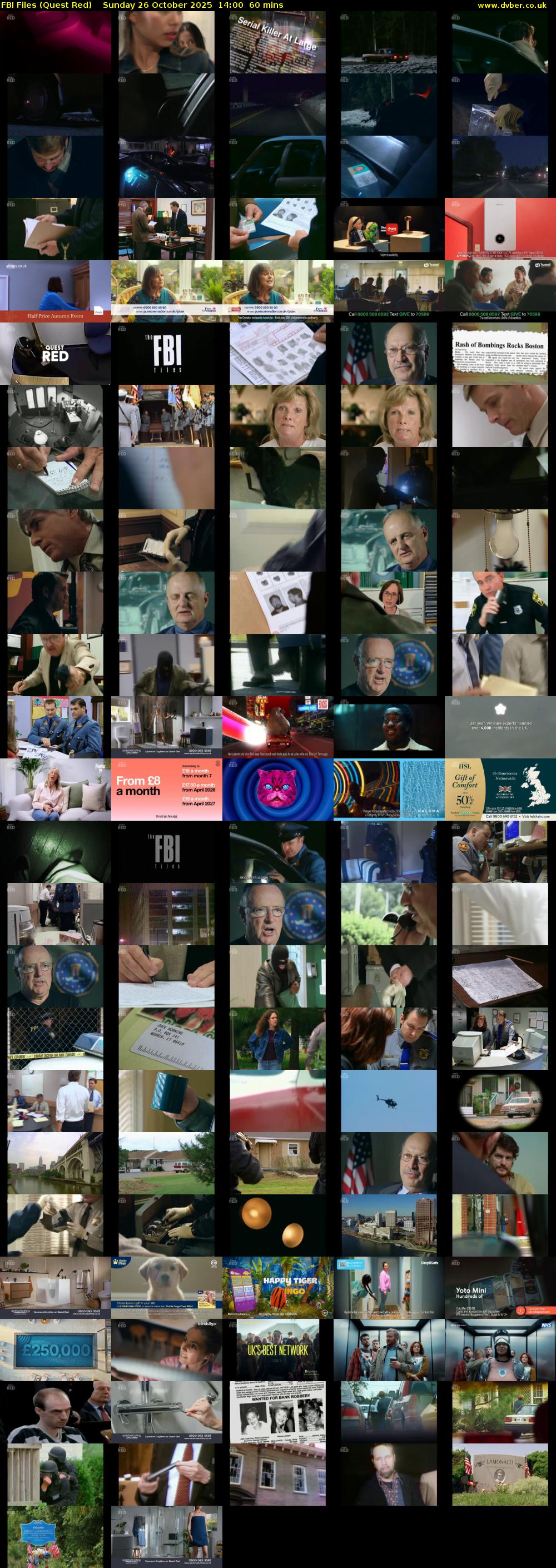 FBI Files (Quest Red) Sunday 26 October 2025 14:00 - 15:00