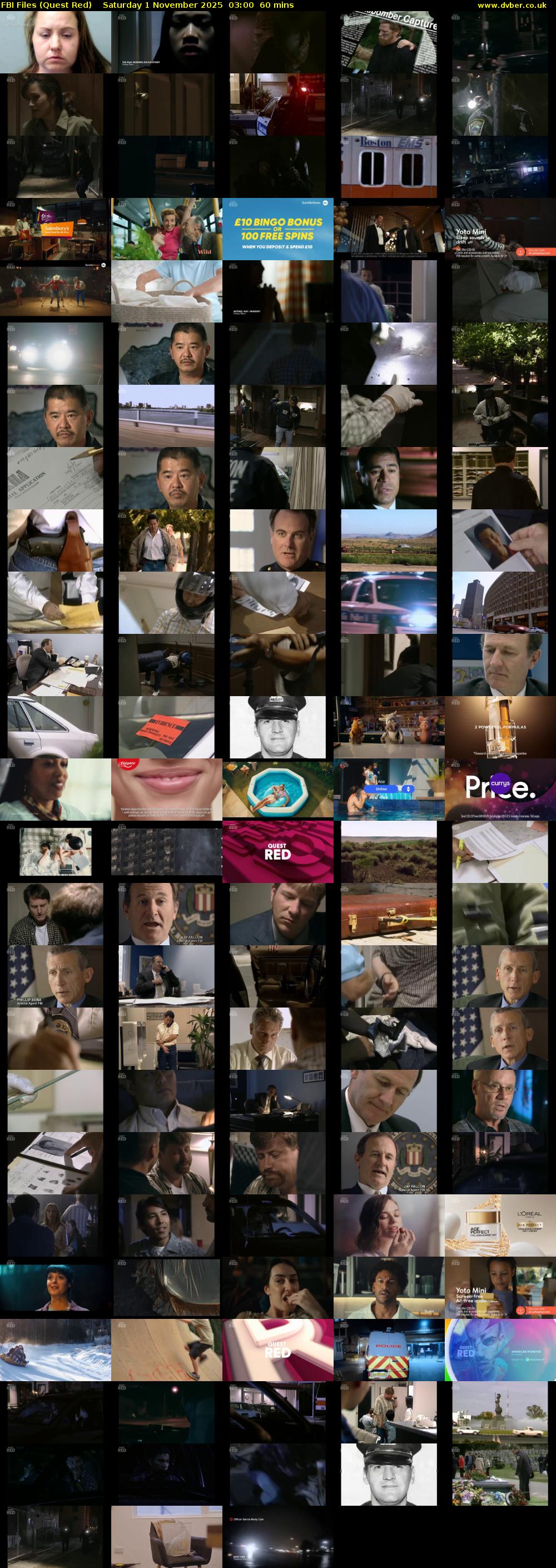 FBI Files (Quest Red) Saturday 1 November 2025 03:00 - 04:00