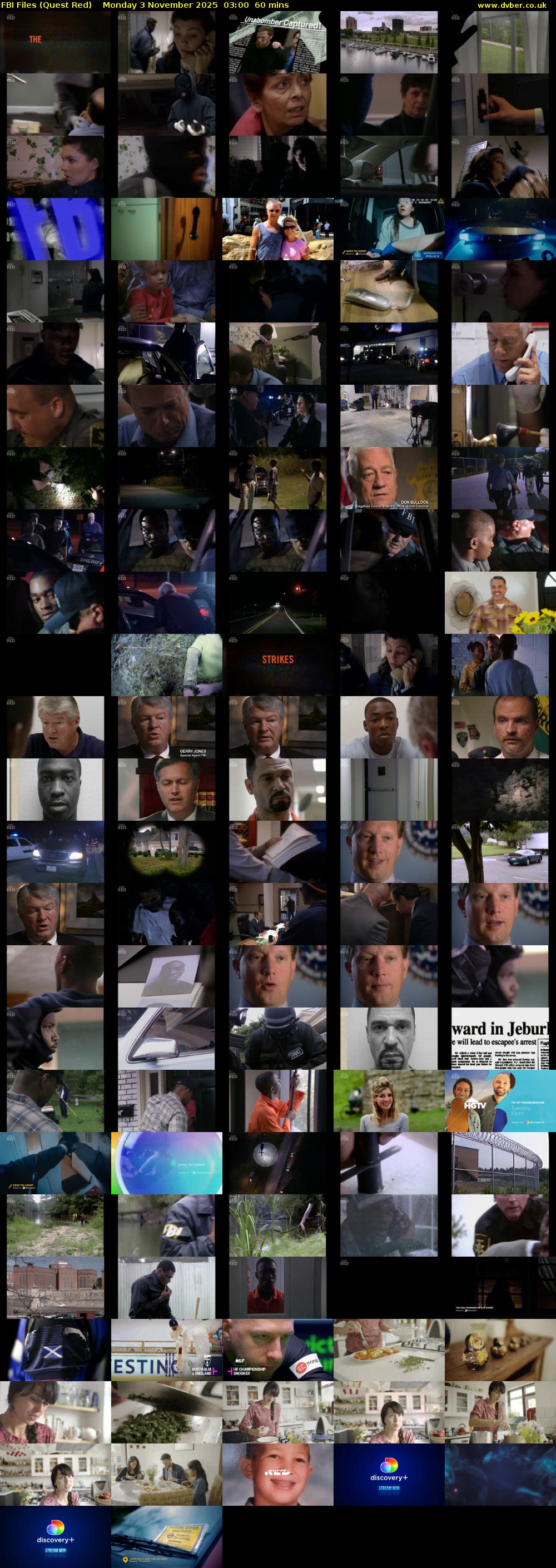 FBI Files (Quest Red) Monday 3 November 2025 03:00 - 04:00