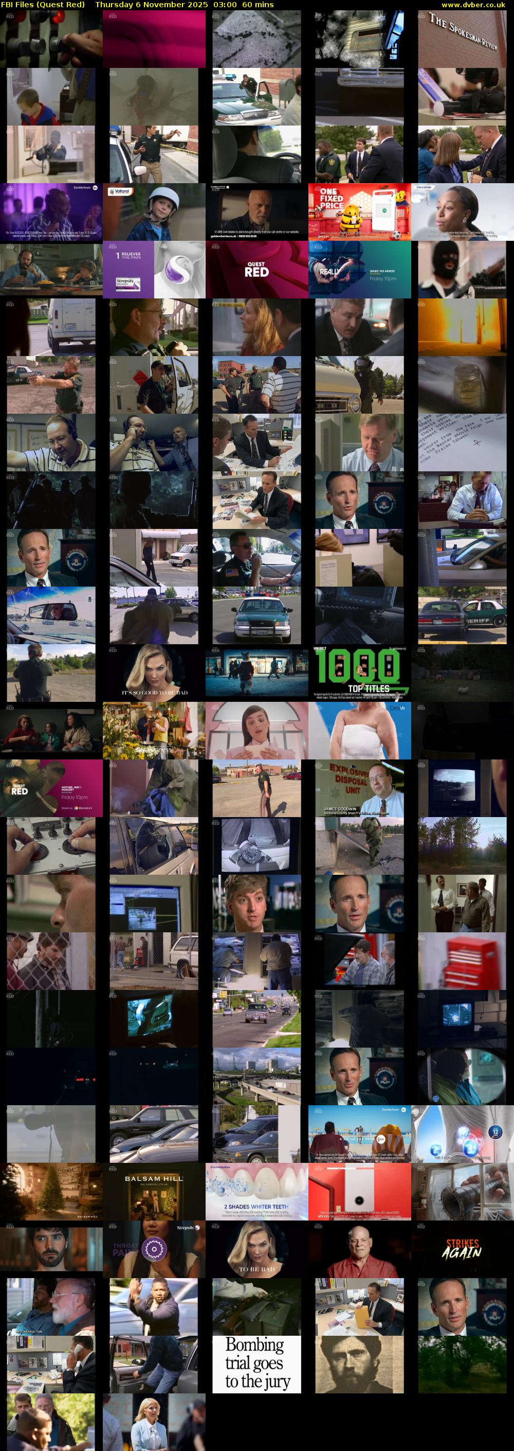 FBI Files (Quest Red) Thursday 6 November 2025 03:00 - 04:00