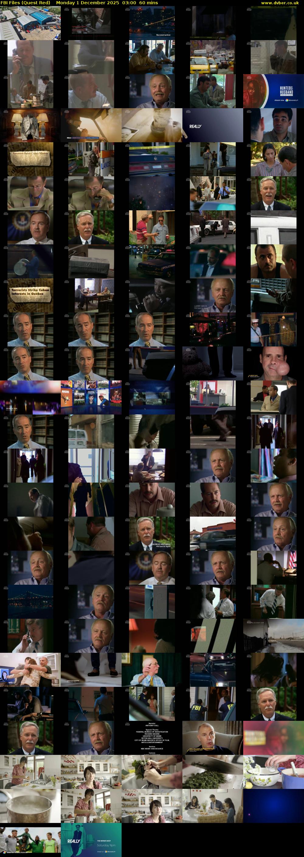 FBI Files (Quest Red) Monday 1 December 2025 03:00 - 04:00