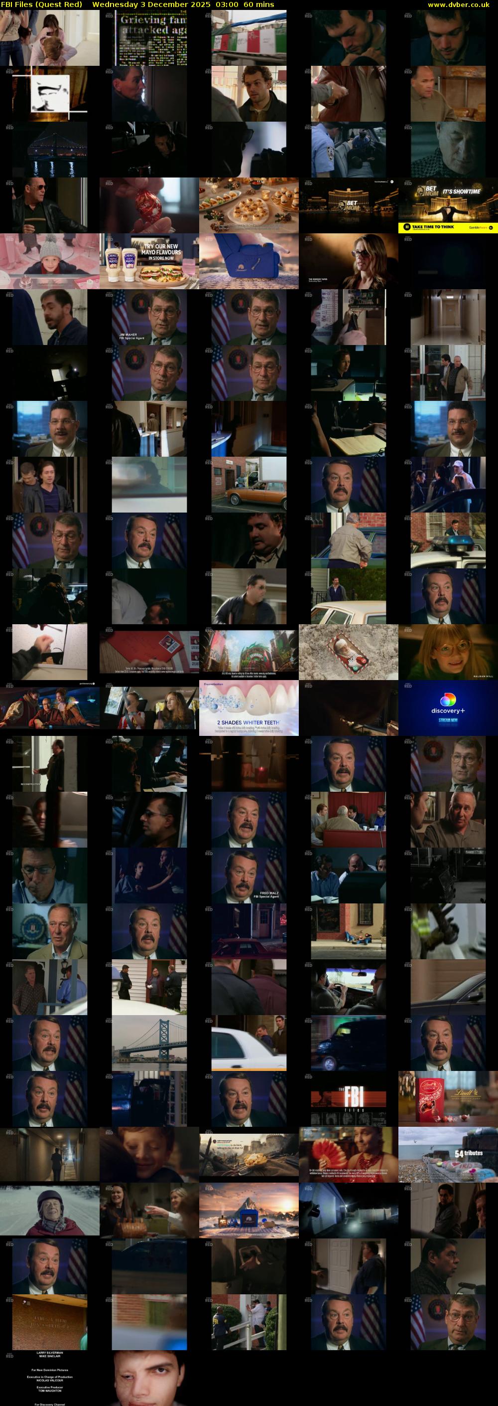 FBI Files (Quest Red) Wednesday 3 December 2025 03:00 - 04:00