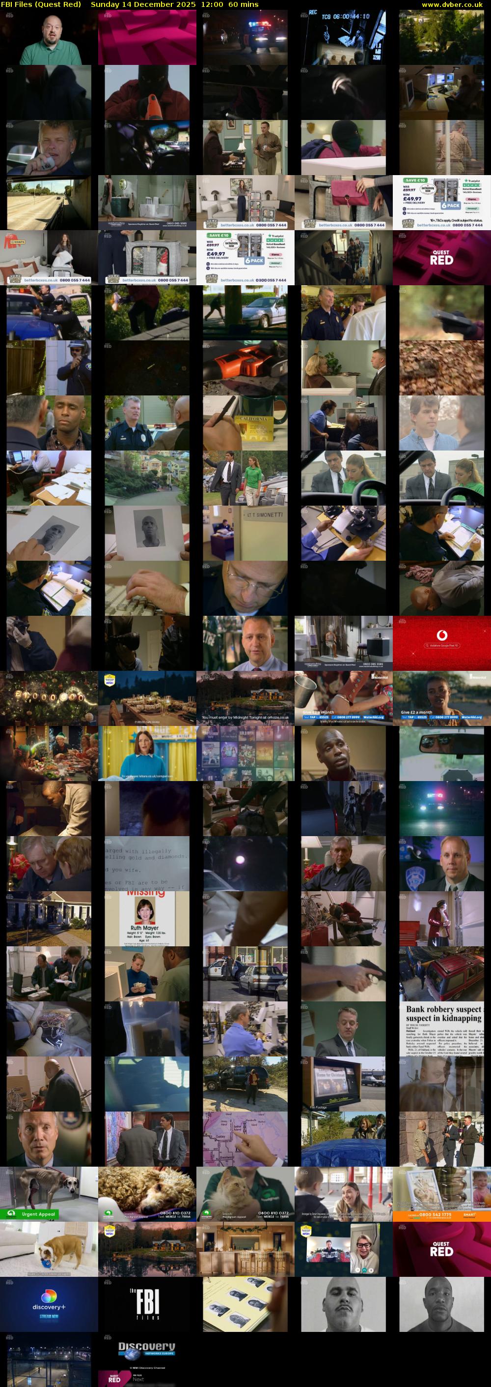 FBI Files (Quest Red) Sunday 14 December 2025 12:00 - 13:00