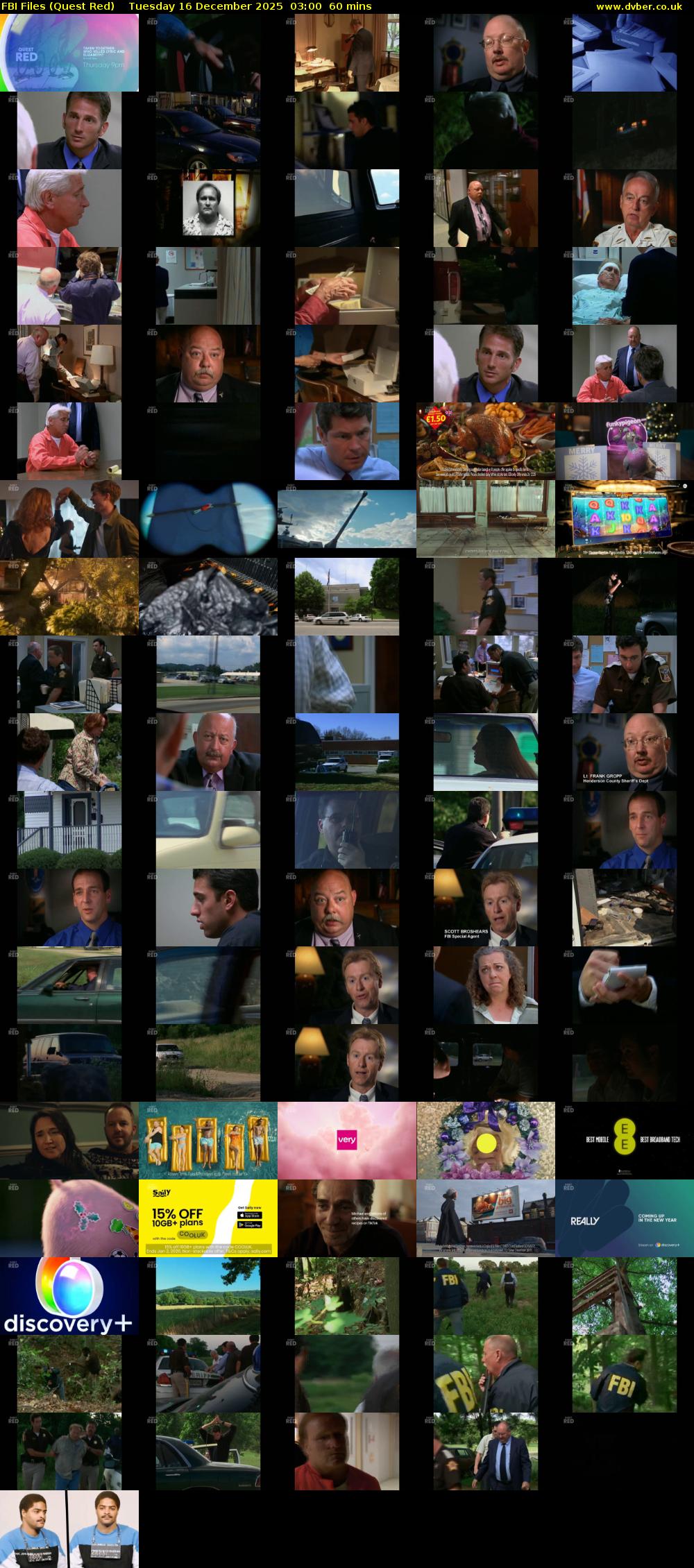 FBI Files (Quest Red) Tuesday 16 December 2025 03:00 - 04:00