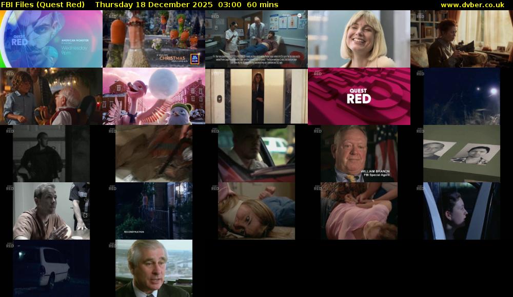 FBI Files (Quest Red) Thursday 18 December 2025 03:00 - 04:00