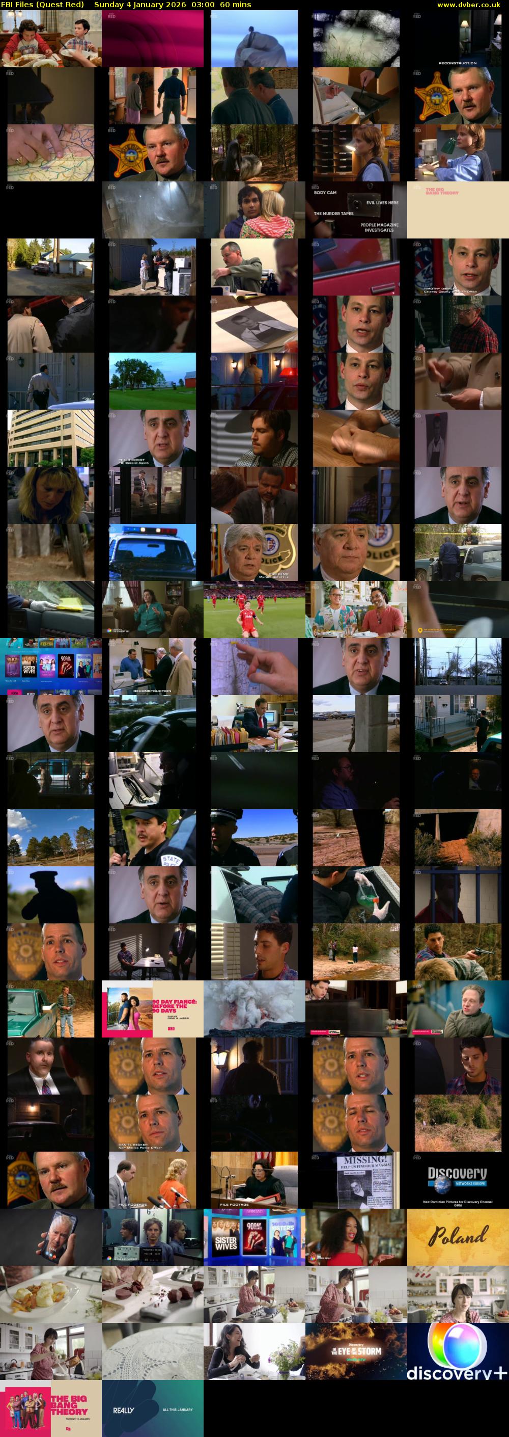 FBI Files (Quest Red) Sunday 4 January 2026 03:00 - 04:00