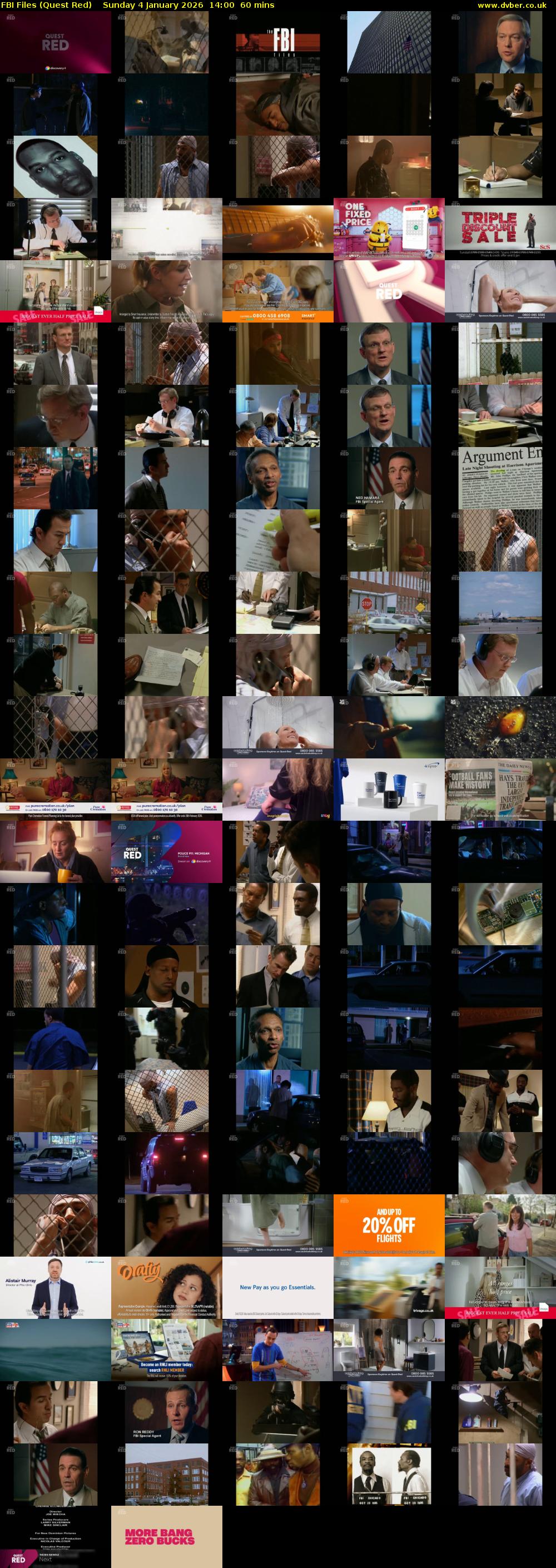 FBI Files (Quest Red) Sunday 4 January 2026 14:00 - 15:00