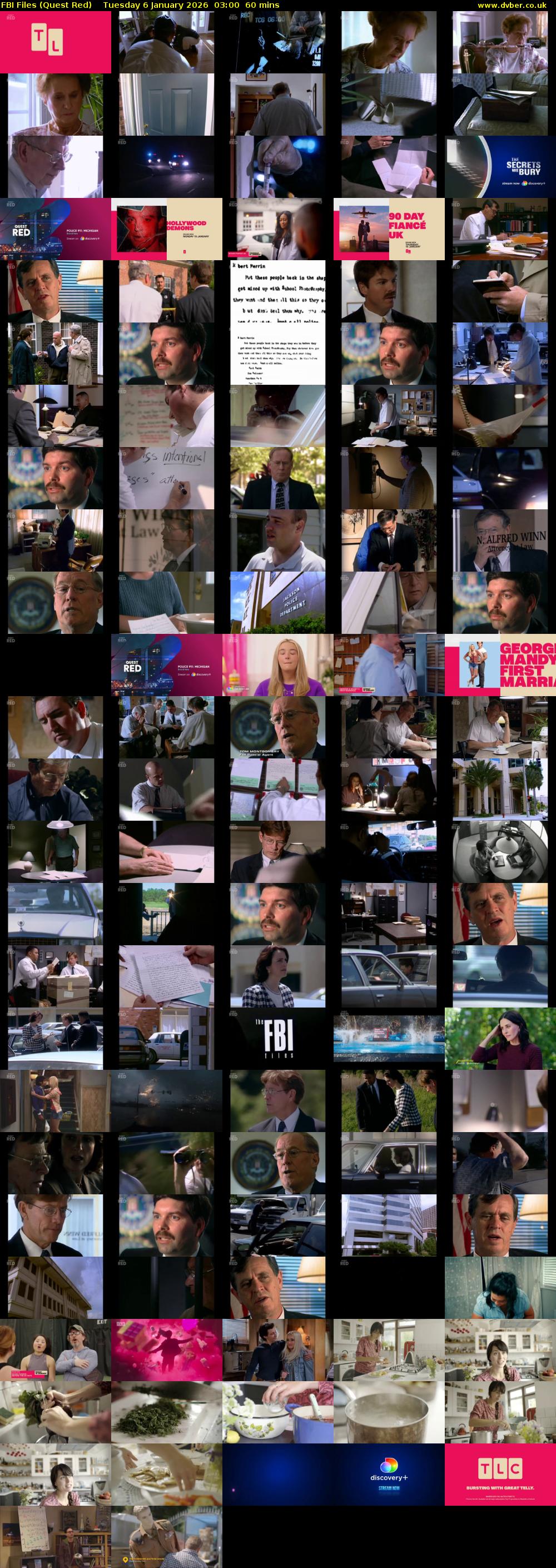 FBI Files (Quest Red) Tuesday 6 January 2026 03:00 - 04:00