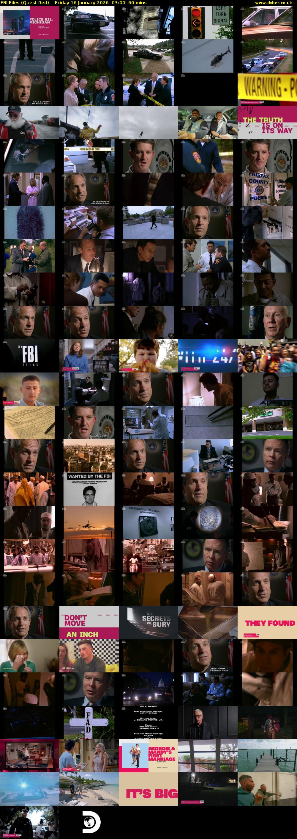 FBI Files (Quest Red) Friday 16 January 2026 03:00 - 04:00