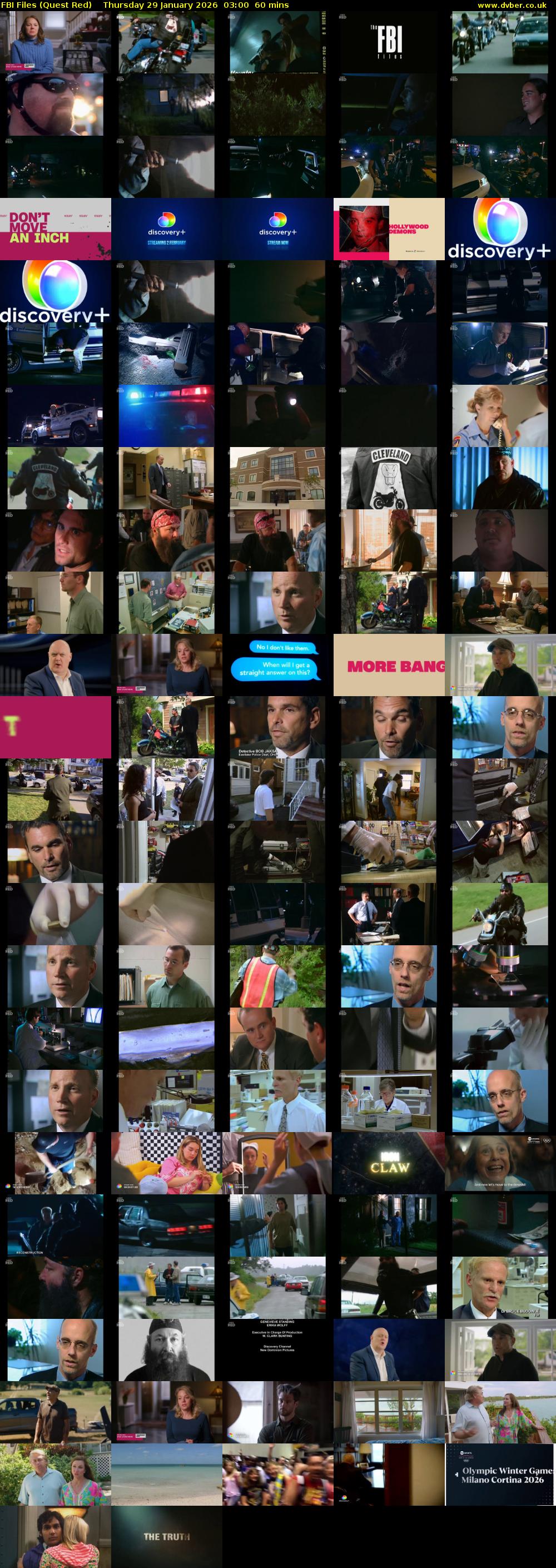 FBI Files (Quest Red) Thursday 29 January 2026 03:00 - 04:00