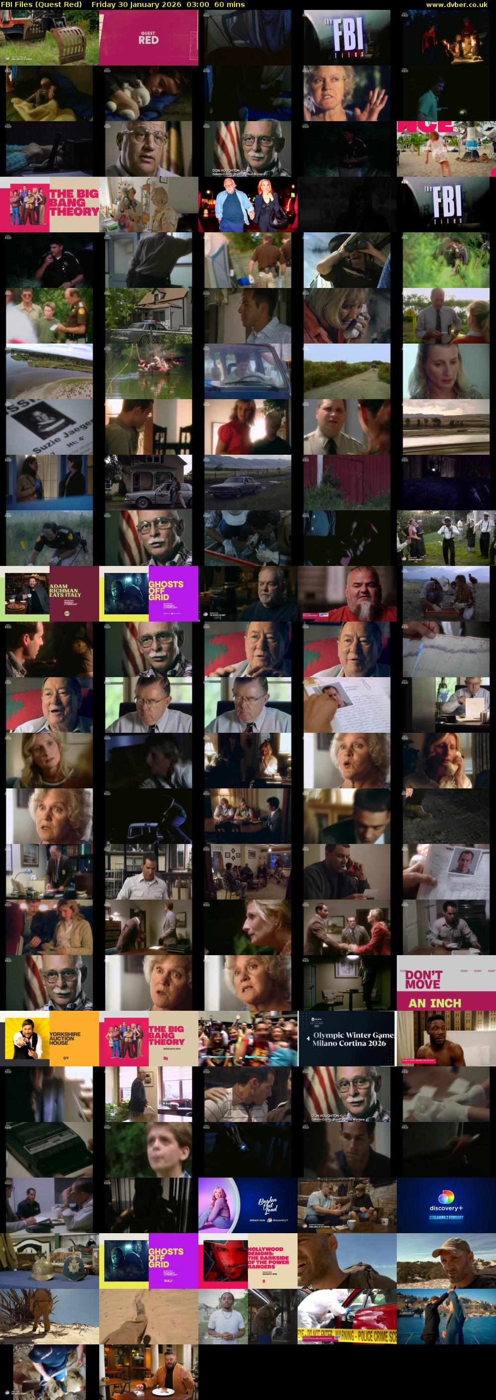 FBI Files (Quest Red) Friday 30 January 2026 03:00 - 04:00