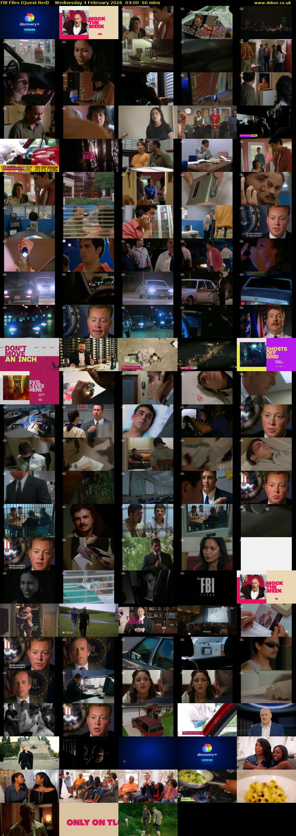 FBI Files (Quest Red) Wednesday 4 February 2026 03:00 - 04:00