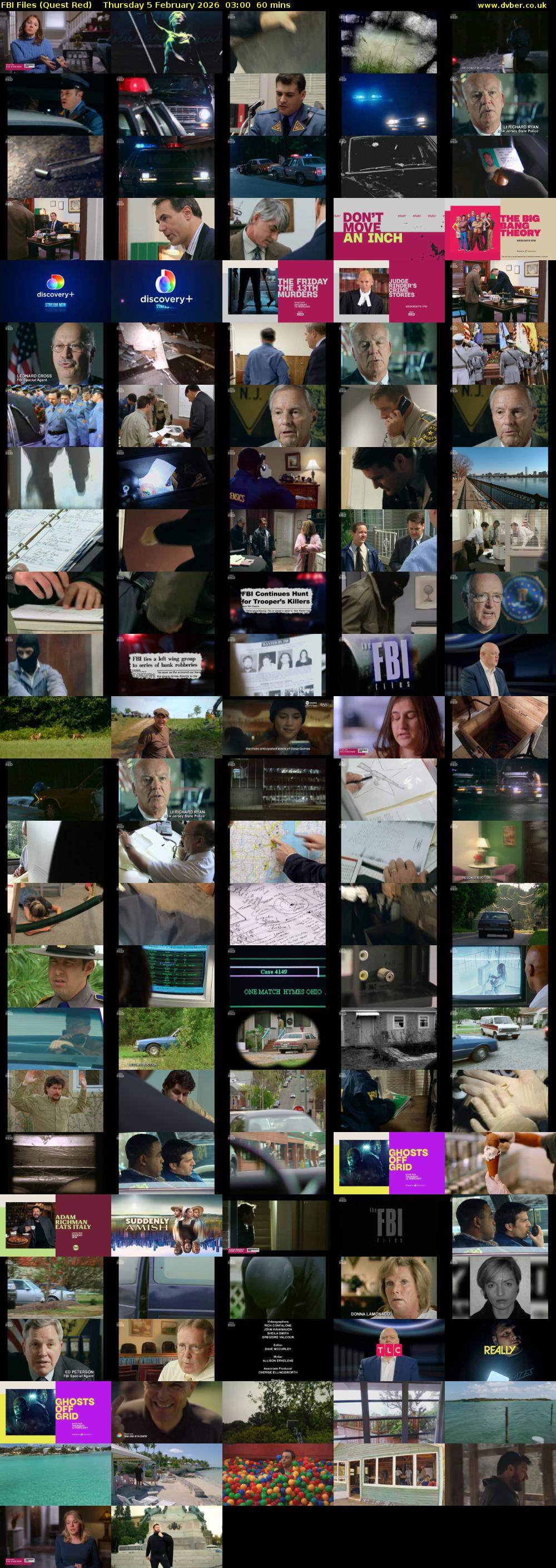 FBI Files (Quest Red) Thursday 5 February 2026 03:00 - 04:00