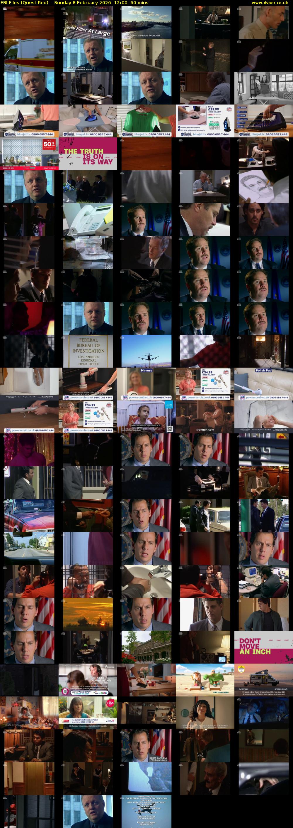 FBI Files (Quest Red) Sunday 8 February 2026 12:00 - 13:00