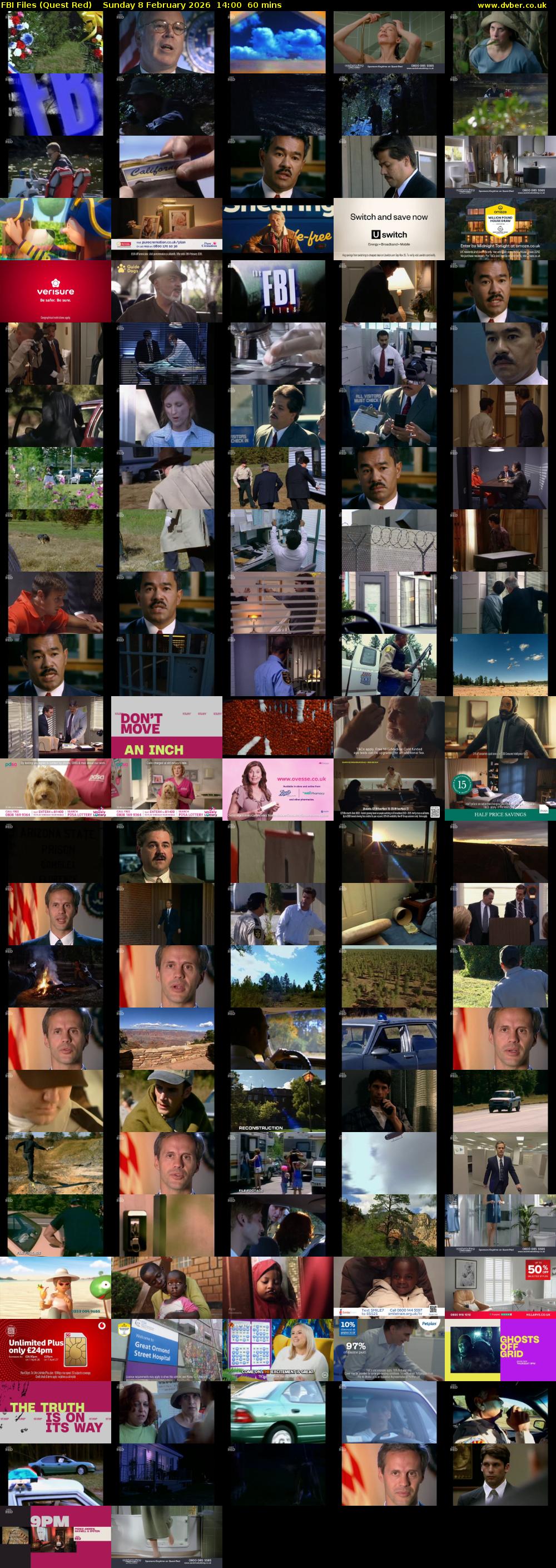FBI Files (Quest Red) Sunday 8 February 2026 14:00 - 15:00