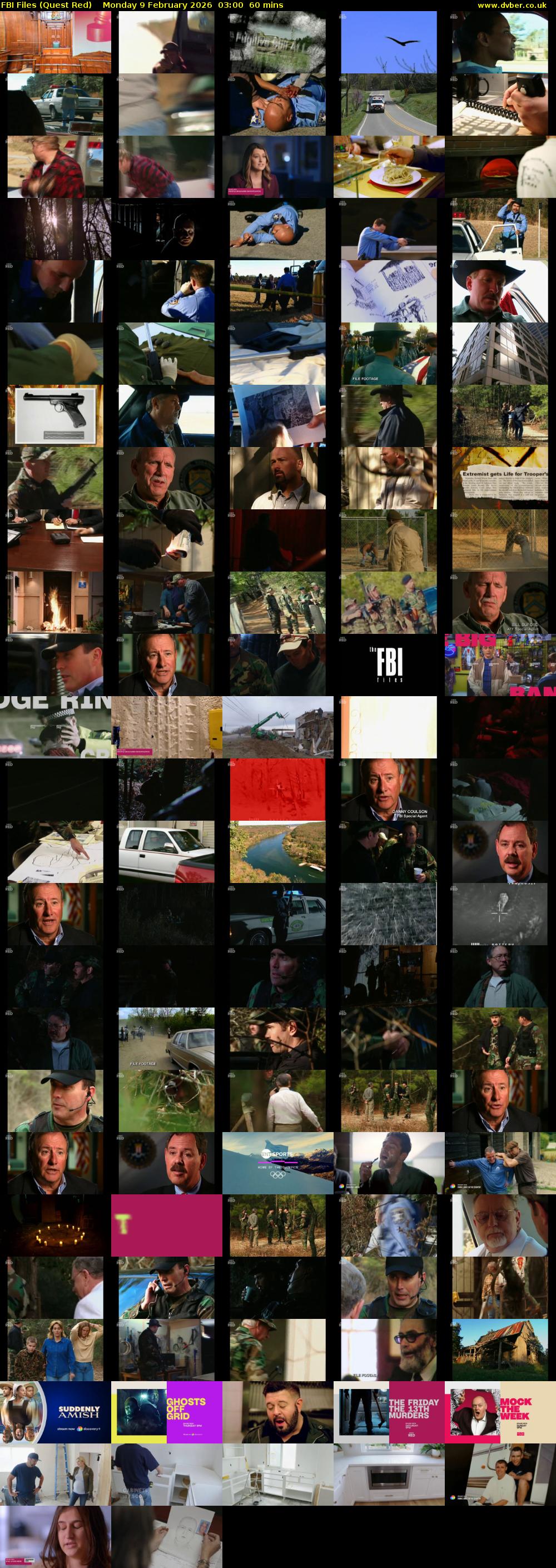 FBI Files (Quest Red) Monday 9 February 2026 03:00 - 04:00