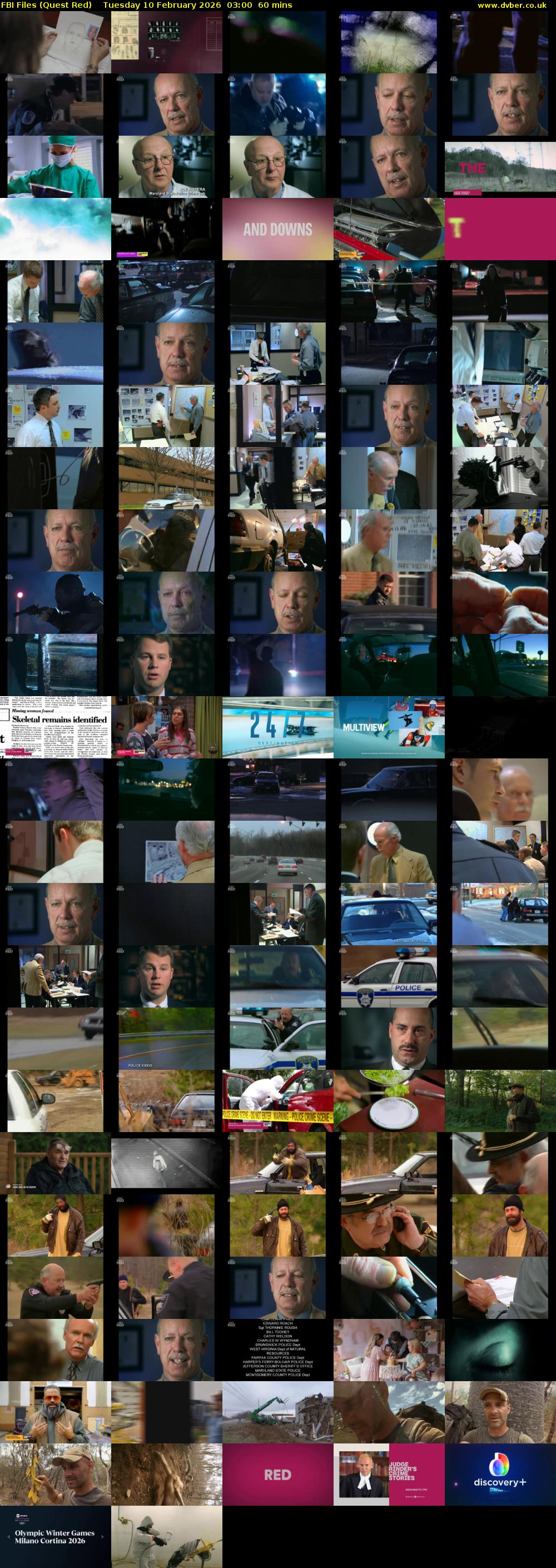 FBI Files (Quest Red) Tuesday 10 February 2026 03:00 - 04:00