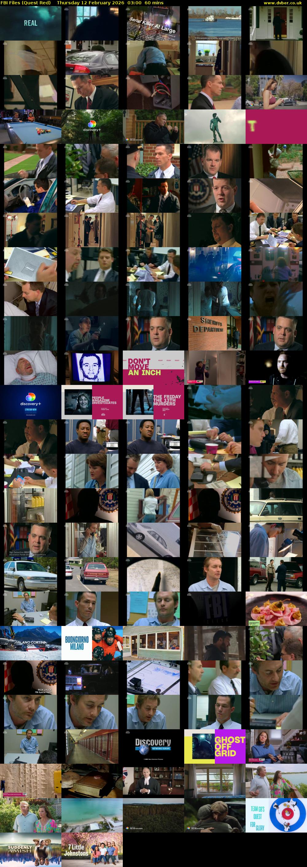 FBI Files (Quest Red) Thursday 12 February 2026 03:00 - 04:00