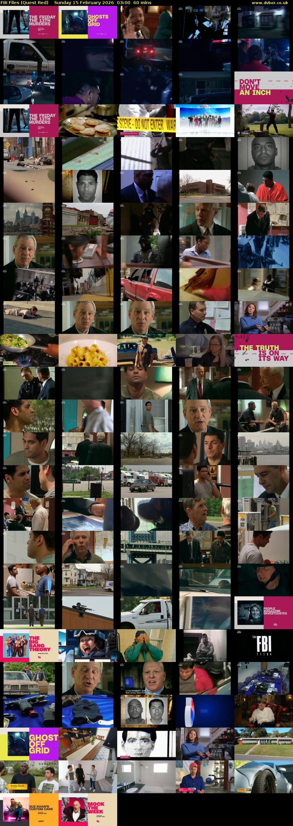 FBI Files (Quest Red) Sunday 15 February 2026 03:00 - 04:00