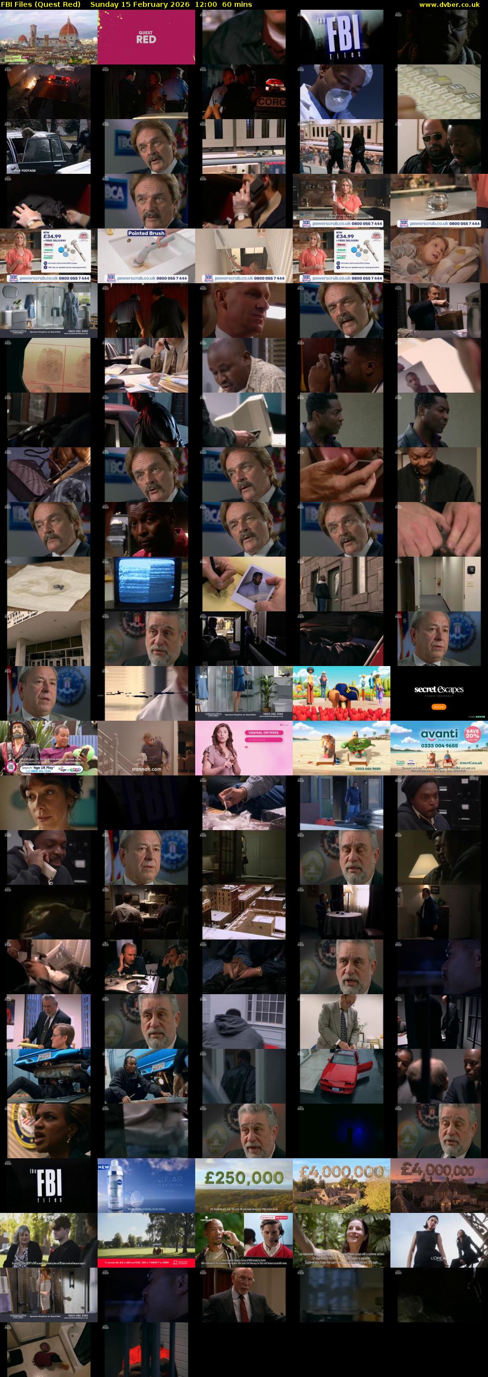 FBI Files (Quest Red) Sunday 15 February 2026 12:00 - 13:00