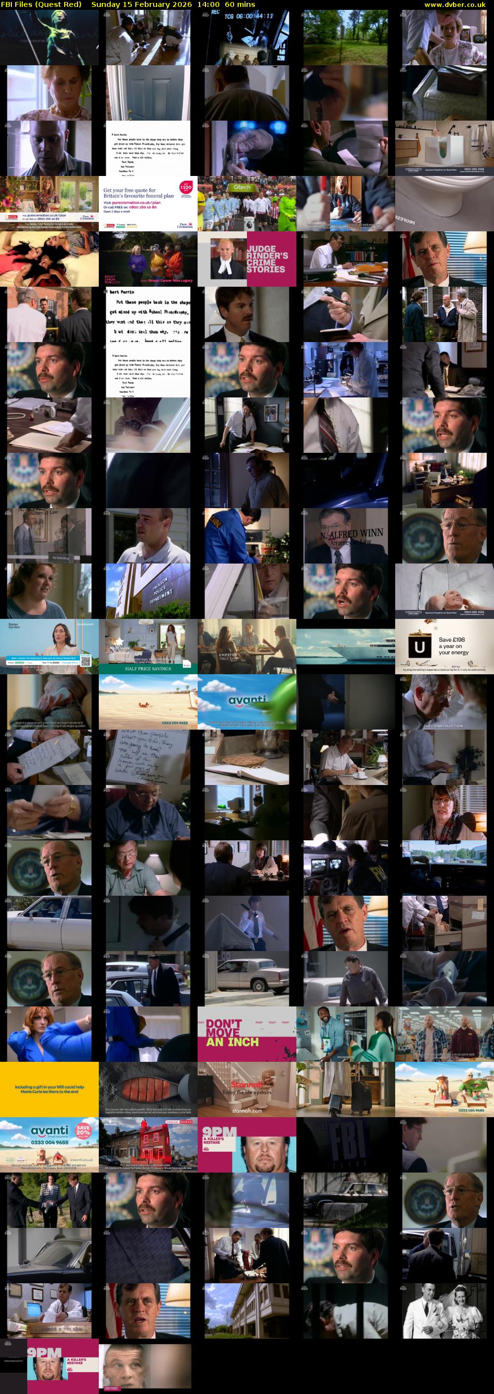 FBI Files (Quest Red) Sunday 15 February 2026 14:00 - 15:00