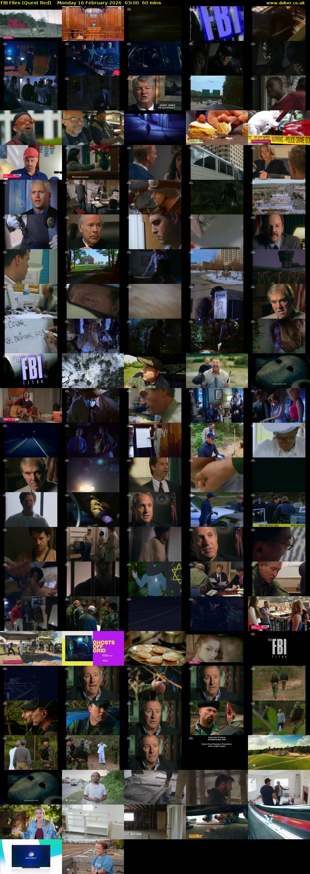 FBI Files (Quest Red) Monday 16 February 2026 03:00 - 04:00