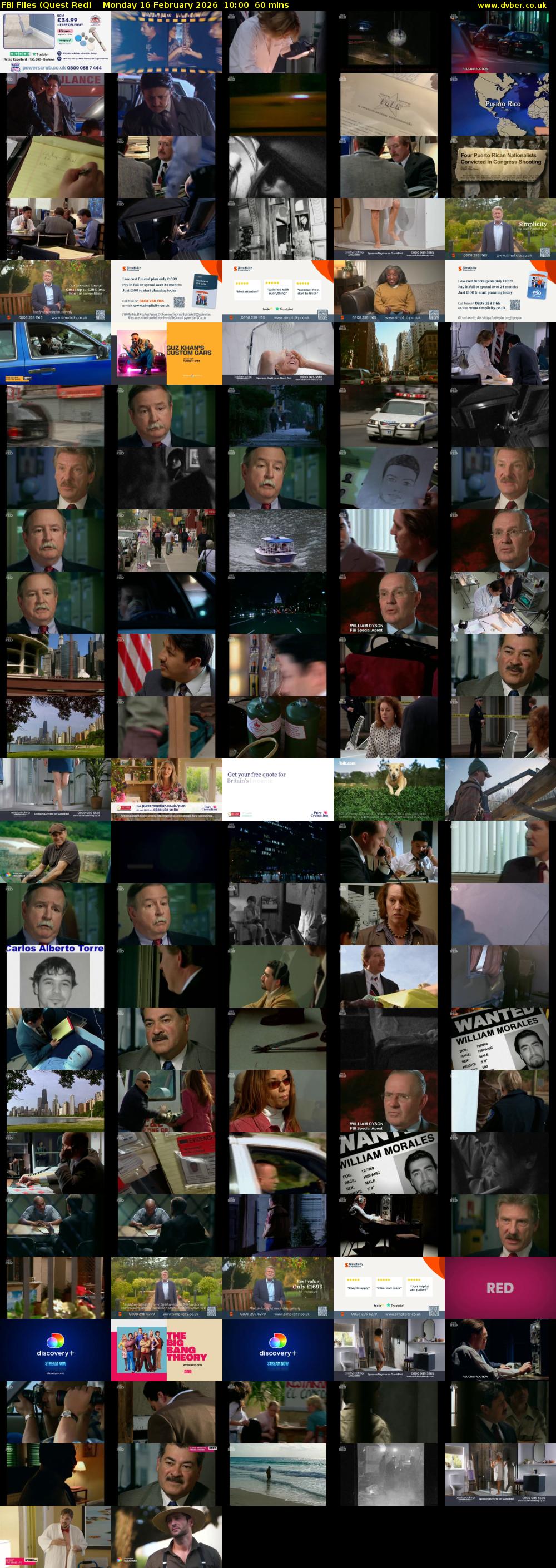 FBI Files (Quest Red) Monday 16 February 2026 10:00 - 11:00