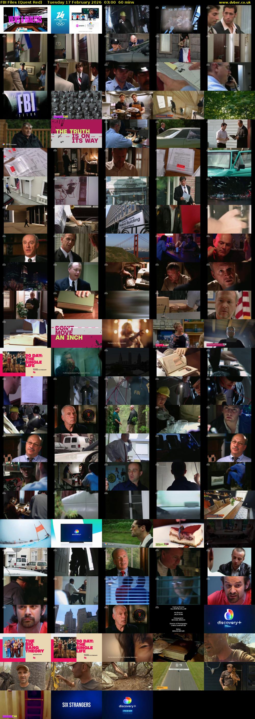 FBI Files (Quest Red) Tuesday 17 February 2026 03:00 - 04:00