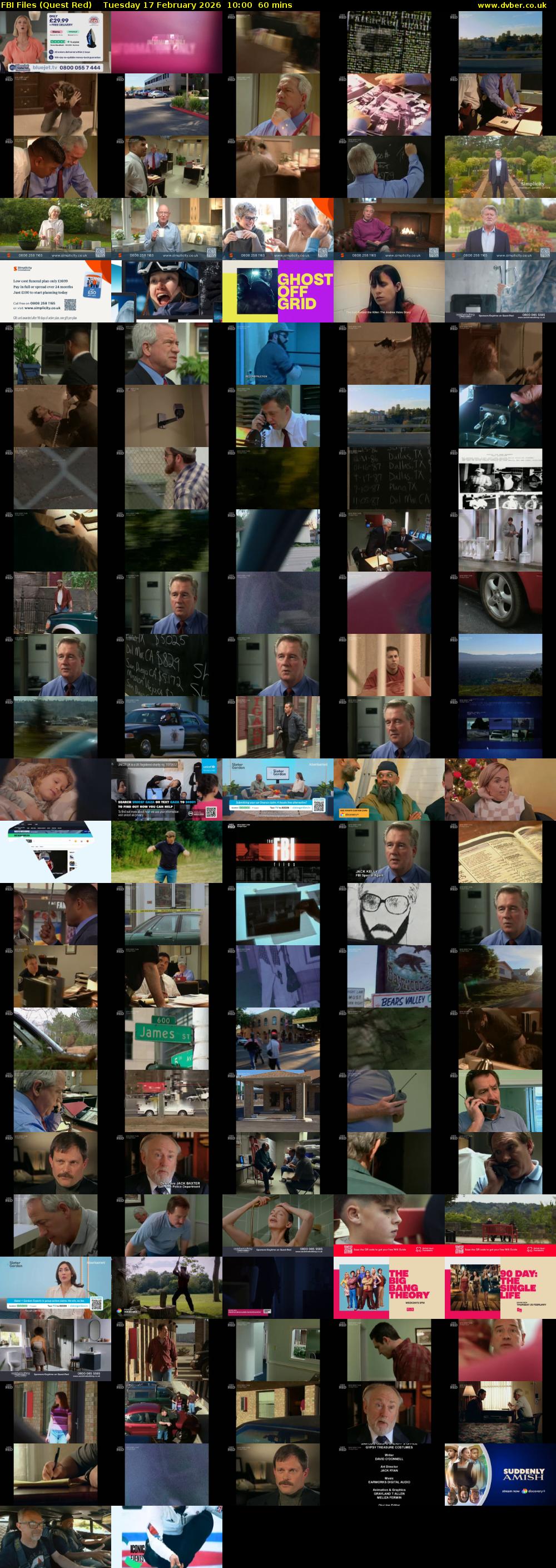 FBI Files (Quest Red) Tuesday 17 February 2026 10:00 - 11:00