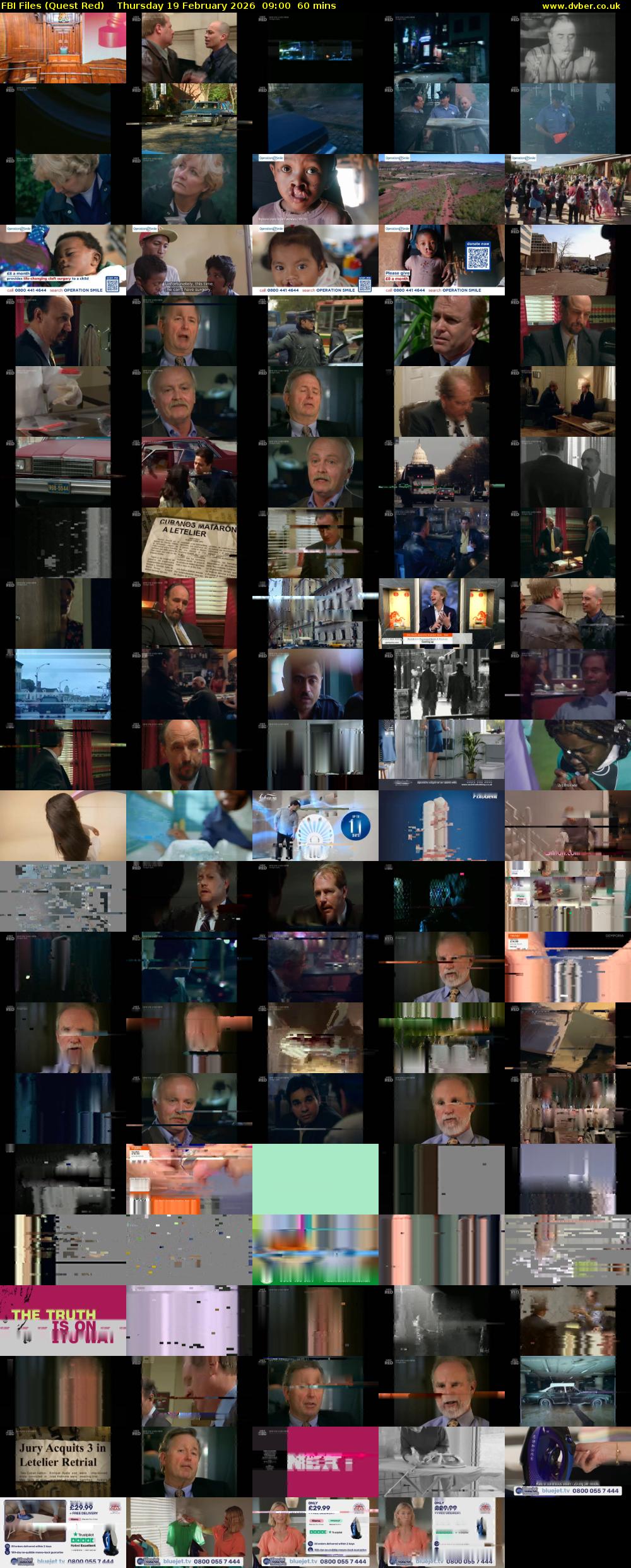 FBI Files (Quest Red) Thursday 19 February 2026 09:00 - 10:00