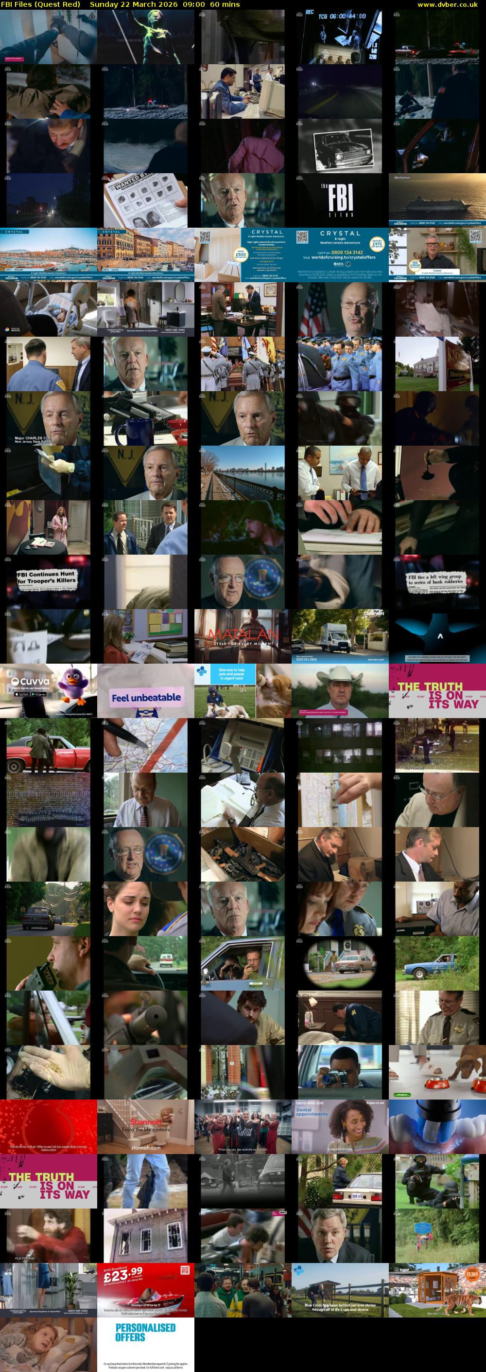 FBI Files (Quest Red) Sunday 22 March 2026 09:00 - 10:00