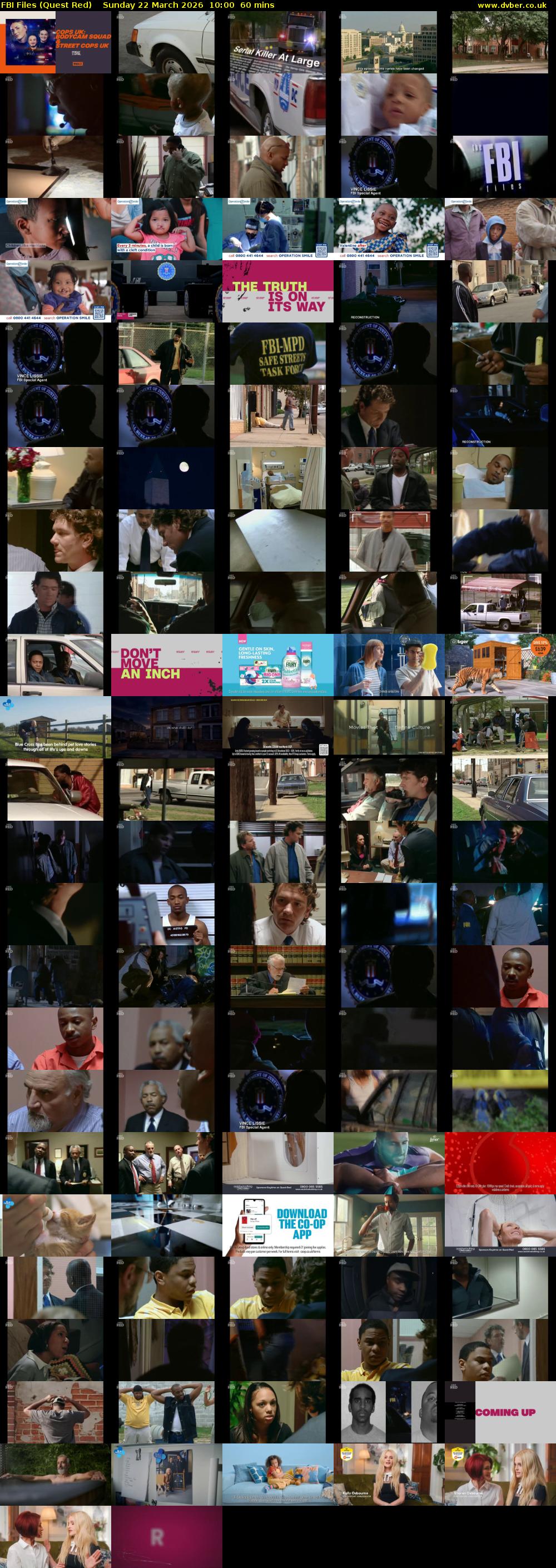 FBI Files (Quest Red) Sunday 22 March 2026 10:00 - 11:00