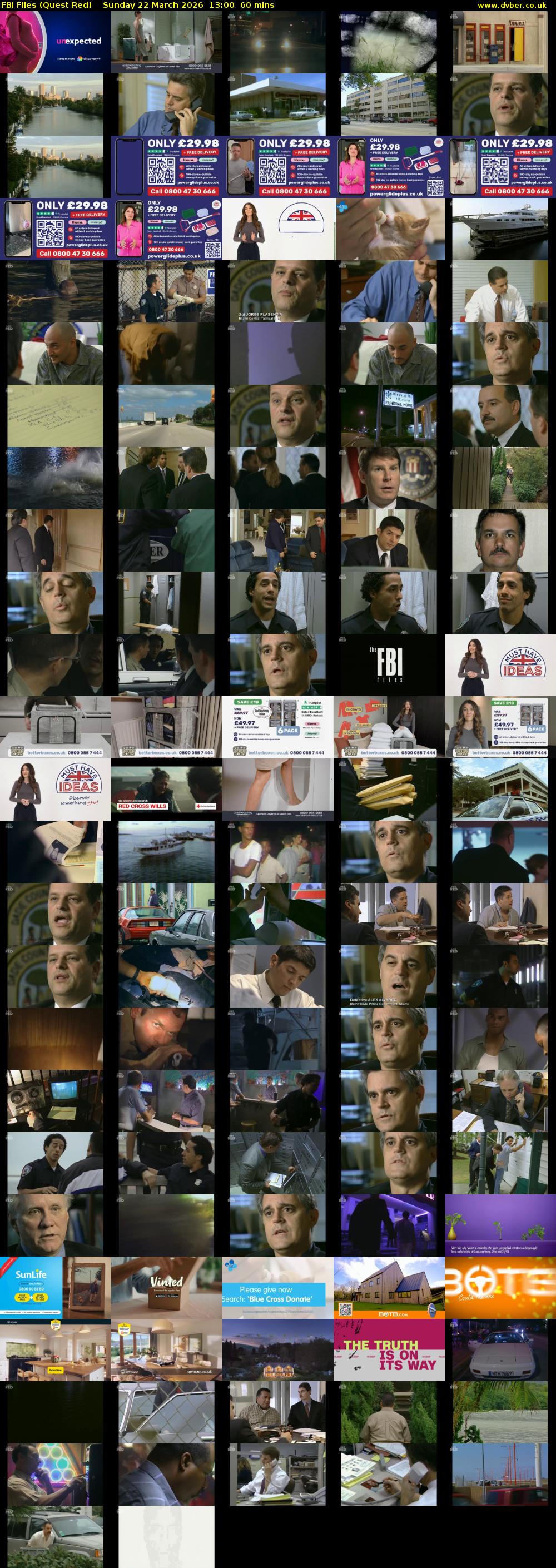FBI Files (Quest Red) Sunday 22 March 2026 13:00 - 14:00