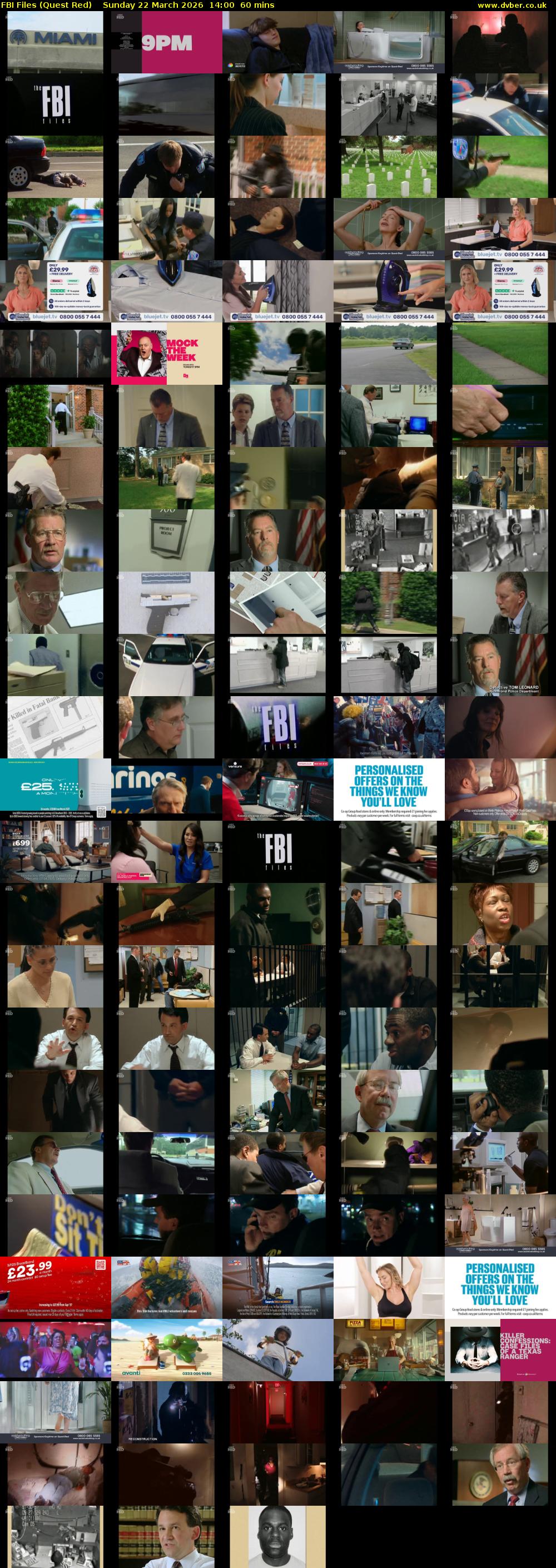FBI Files (Quest Red) Sunday 22 March 2026 14:00 - 15:00