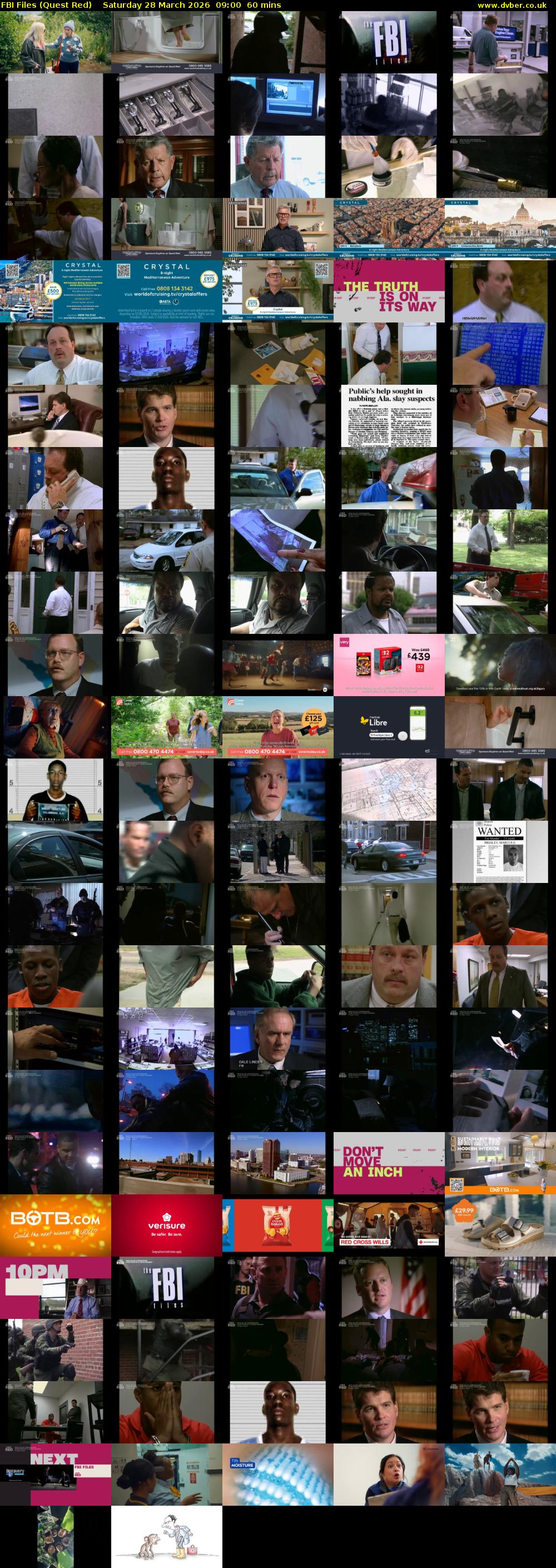 FBI Files (Quest Red) Saturday 28 March 2026 09:00 - 10:00